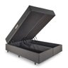 Cama Baú Queen 158x198 Linho Cinza com Dual Firm Espuma Ecoflex - 2