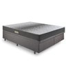 Cama Baú Queen 158x198 Linho Cinza com Dual Firm Espuma Ecoflex - 1
