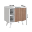 Ver imagem 1 de Gabinete e Armario com Espelho para Banheiro B95 Branco Montana Novam Branco Montana