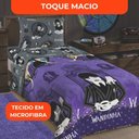 Ver imagem 4 de Edredom Solteiro Lepper Wandinha Microfibra Dupla Face Estampado Roxo