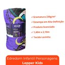 Ver imagem 7 de Edredom Solteiro Lepper Wandinha Microfibra Dupla Face Estampado Roxo