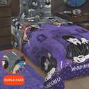Ver imagem 3 de Edredom Solteiro Lepper Wandinha Microfibra Dupla Face Estampado Roxo