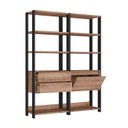 Ver imagem 3 de Estante Industrial 1 Porta 2 Gavetas 8 Prateleiras 183cmx140cm