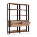 Ver imagem 4 de Estante Industrial 1 Porta 2 Gavetas 8 Prateleiras 183cmx140cm