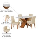 Ver imagem 5 de Conjunto de Mesa Sala de Jantar Tampo com Vidro 1,36m Grécia 4 Cadeiras Trieste Dobuê