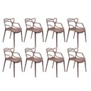 Ver imagem 1 de Kit 8 Cadeiras Allegra Marrom Fendi