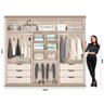 Roupeiro Capri Casal Mdp com 6 Portas 2,63m Carraro Avelã Cor:avelã - 4