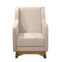 Ver imagem 4 de Cadeira de Amamentação Poltrona Balanço Áquila c/Puff Veludo Off White