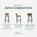 Ver imagem 3 de Kit 2 Bancos para Bancada Cozinha Gourmet Junco Cappuccino Balcão Ilha Banqueta 60cm Itagold