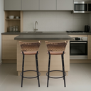 Ver imagem 6 de Kit 2 Bancos para Bancada Cozinha Gourmet Junco Cappuccino Balcão Ilha Banqueta 60cm Itagold