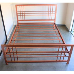 Cama Casal Robusta Aço Ferro Tamanho Queen 158cmx198cm Cor Rosê Estilo Industrial Mobbili Ca-04 - 2