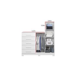 Cômoda com Espelho 5 Gavetas 2 Portas New Master Albatroz Móveis - 4 Cômoda com Espelho 5 Gavetas 2 Portas New Master Albatroz Móveis - 4