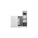 Ver imagem 3 de Cômoda com Espelho 5 Gavetas 2 Portas New Master Albatroz Móveis