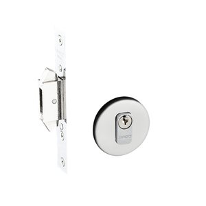 Fechadura Pado Auxiliares Correr Roseta Redonda - Inox Polido