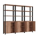 Ver imagem 4 de Estante Industrial 6 Portas 9 Prateleiras M115 183CMX210CM Yescasa Marrom/Preto/Solanum