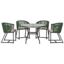 Ver imagem 1 de Mesa com 4 Cadeiras e Noronha Estofado 6 Trama Original Verde