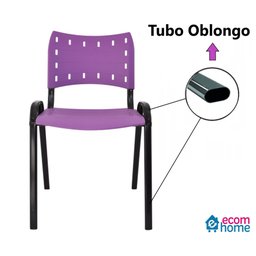 Jogo Mesa 1,20x70 Preta para Sorveterias e Restaurantes com 4 Cadeiras Iso Roxo - 7