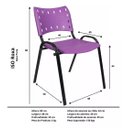 Ver imagem 4 de Jogo Mesa 1,20x70 Preta para Sorveterias e Restaurantes com 4 Cadeiras Iso Roxo