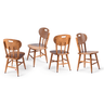 Kit 4 Cadeiras de Madeira Torneada - 43cm Natural - 1