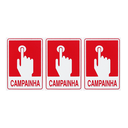 Ver imagem 1 de Combo 3 Placas De Sinalização Campainha 10x15 Acesso - S-235 F9e