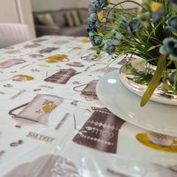 Toalha de Mesa Pvc Transparente 2,00x1,40 Impermeável Mod 10 - 4