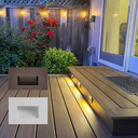 Ver imagem 3 de 5 Balizadores Leds de Embutir em Paredes e Escadas 2w Padrão 4x2 Deitada Luz Branco Quente:branco