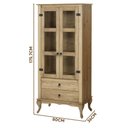 Ver imagem 3 de Cristaleira de Madeira Antiga Rustica com Balcão Mel Jm Móveis