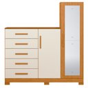 Ver imagem 2 de Cômoda para Quarto 5 Gavetas e 2 Portas com Espelho New Master