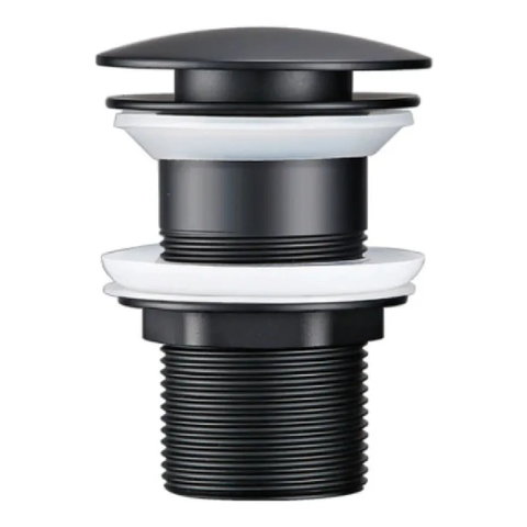 Válvula Ralo Click Luxo Inteligente Inox P/cuba 7/8 Preto