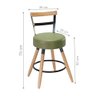 Cadeira Estofada Pés Palito Leeds Verde - 2