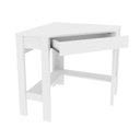 Ver imagem 4 de Escrivaninha Mesa Escritório de Canto com ME4172 1 Gaveta 76,5cm Espresso Móveis Branco