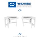 Ver imagem 7 de Escrivaninha Mesa Escritório de Canto com ME4172 1 Gaveta 76,5cm Espresso Móveis Branco