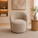 Ver imagem 1 de Poltrona Decorativa Yara Boucle Moscow Sala Estar Quarto Recepção Confortável