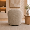Ver imagem 3 de Poltrona Decorativa Yara Boucle Moscow Sala Estar Quarto Recepção Confortável