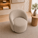 Ver imagem 5 de Poltrona Decorativa Yara Boucle Moscow Sala Estar Quarto Recepção Confortável