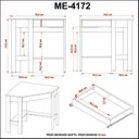 Ver imagem 7 de Escrivaninha Mesa Escritório de Canto com ME4172 1 Gaveta 76,5cm Espresso Móveis Amendoa