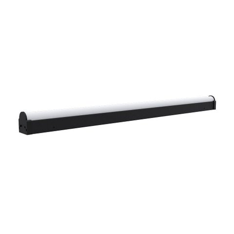 Luminária Led Taschibra Sobrepor Perfil Convex 56 16w Preta Bivolt 6500k Luz Fria