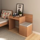 Ver imagem 2 de Escrivaninha com Puff Lateral ME4168 107,3cm Amendoa