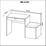 Escrivaninha 1 Gaveta com Puff Lateral 107,3x46,5cm ME4168  - 6