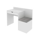 Ver imagem 4 de Escrivaninha com Puff Lateral ME4168 107,3cm Branco
