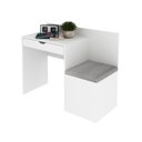 Ver imagem 3 de Escrivaninha com Puff Lateral ME4168 107,3cm Branco