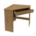 Ver imagem 3 de Escrivaninha Mesa Escritório de Canto com ME4169 1 Gaveta 76,5cm Espresso Móveis Amêndoa Marrom