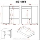 Ver imagem 7 de Escrivaninha Mesa Escritório de Canto com ME4169 1 Gaveta 76,5cm Espresso Móveis Nogal Marrom