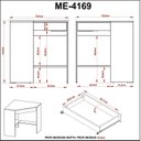 Ver imagem 7 de Escrivaninha Mesa Escritório de Canto com 1 Gaveta ME4169 Espresso Móveis