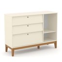 Ver imagem 2 de Cômoda Infantil Unique com Porta e 3 Gavetas Off White/Eco Wood - Matic Móveis