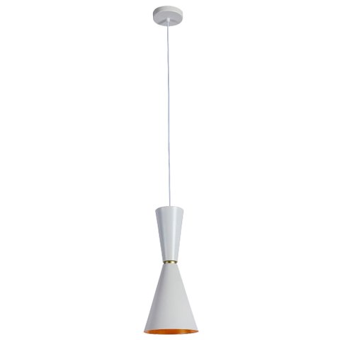 Pendente Set Branco e Dourado (d)18cm (a)41,5cm 1x40w E27 Bella