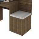 Ver imagem 4 de Escrivaninha Mesa Escritório com Puff Lateral ME4168 107,3cm Nogal
