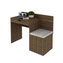 Ver imagem 3 de Escrivaninha Mesa Escritório com Puff Lateral ME4168 107,3cm Nogal Marrom