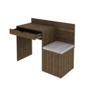 Ver imagem 6 de Escrivaninha Mesa Escritório com Puff Lateral ME4168 107,3cm Nogal