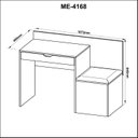 Ver imagem 7 de Escrivaninha Mesa Escritório com Puff Lateral ME4168 107,3cm Nogal